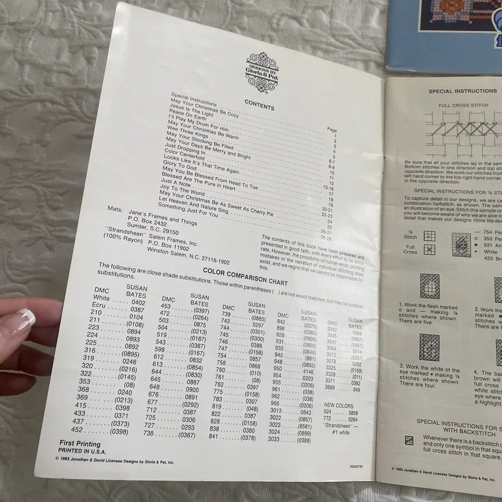 Cross Stitch LOT 4‎ Pattern Books Leaflets VTG 80s Cats Country Animals Florals